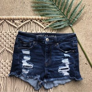 American Eagle Jean Shorts Size 2 - Hi-Rise Shortie